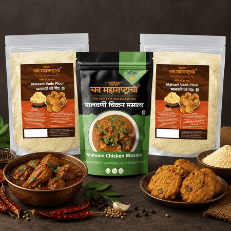 Malvani Chicken Thali Combo Chav Maharashtrachi